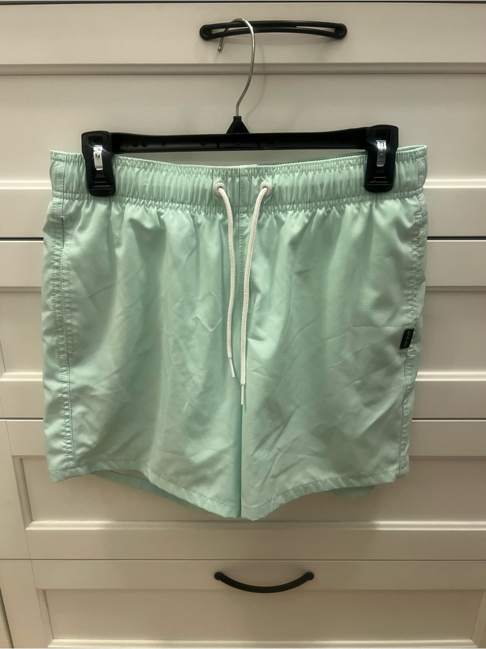 Men's Hollister Mint Green Swim Shorts-Size S